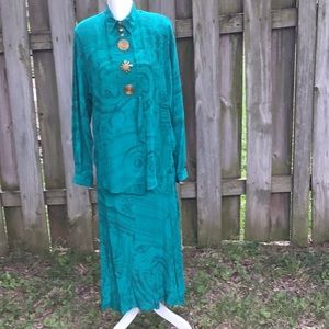 Vintage Three Piece Platinum Skirt Set